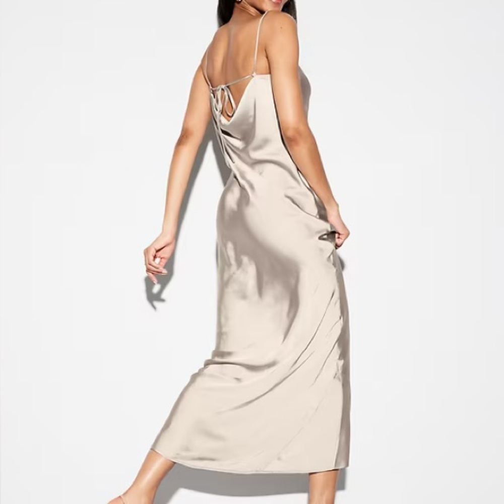 OLD NAVY GREEN The Occasion by Old Navy Satin Cowl Maxi Dress - Picture 2 of 8